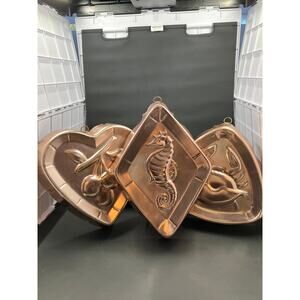 West Bend Copper Molds, all with original hangers, bidders choice of 1